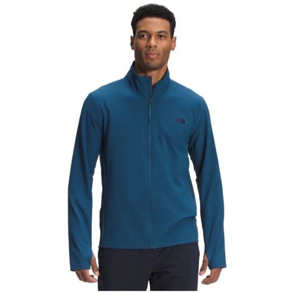 The North Face Mens Blue Treadway Hybrid Future Fleece Zip Jacket Size Large